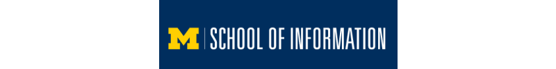 Logo with UMSI written and block M